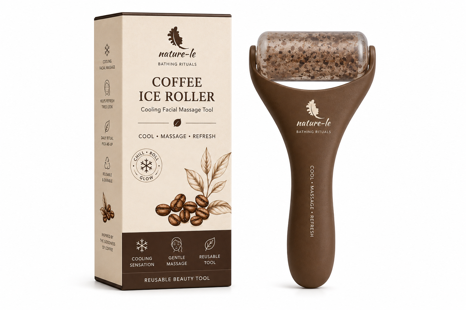 Coffee DeTan Ice Roller