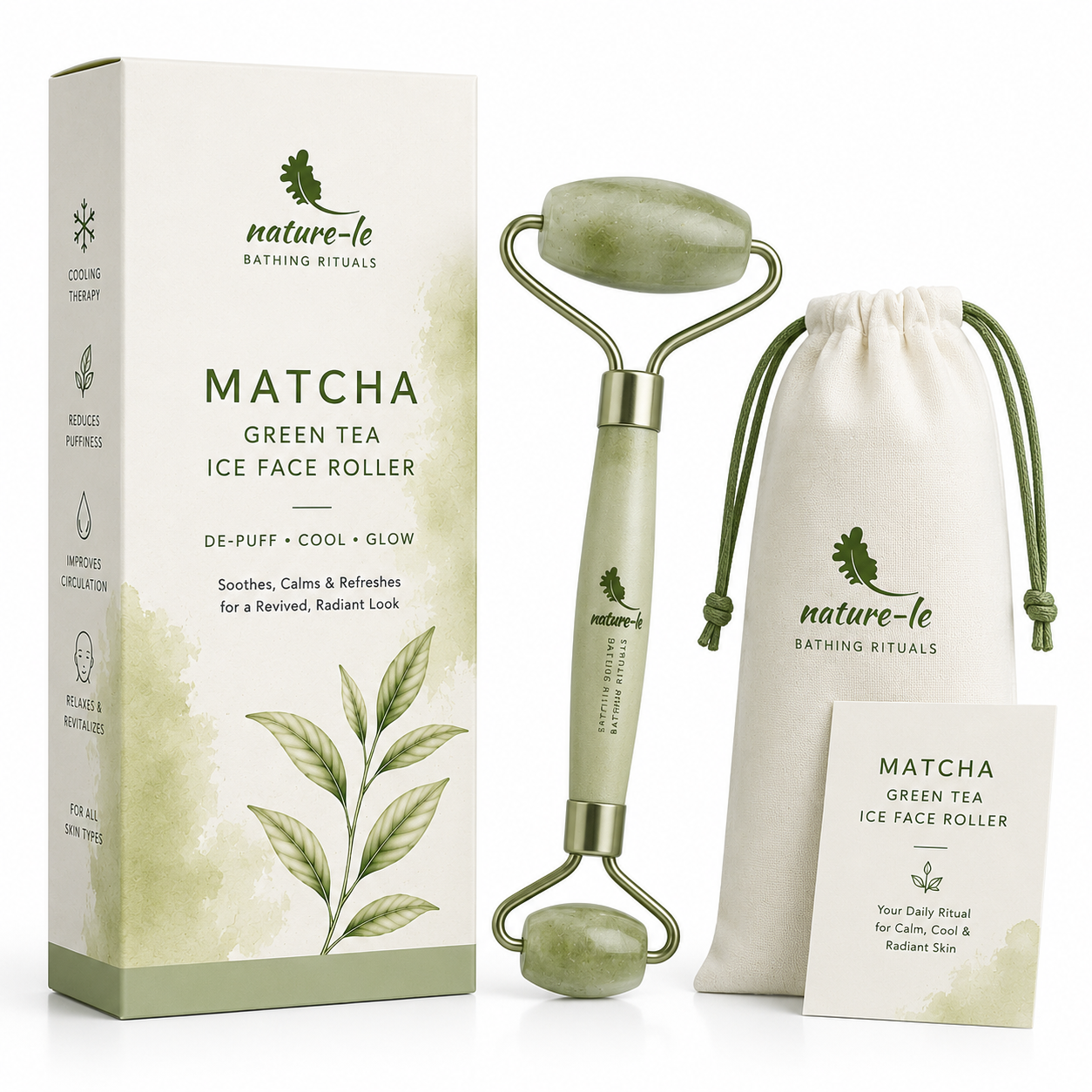 Matcha Green Tea Ice Face Roller
